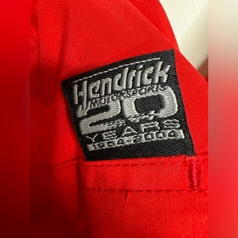 Nascar Jeff Gordon #24 Men’s Red Chase Authentics V-Neck Pullover Size L
